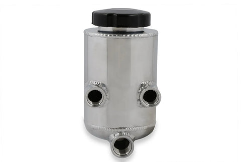 Holley Power Steering Remote Reservoir - Polished Aluminum Universal - Polished Aluminum for Custom & Racing Applic...
