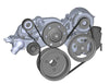 Holley Mid-Mount Race Accessory System LS Engine Drive includes Alternator, P/S Pump, Tensioner, Crank Damper, Belt, & Pulleys