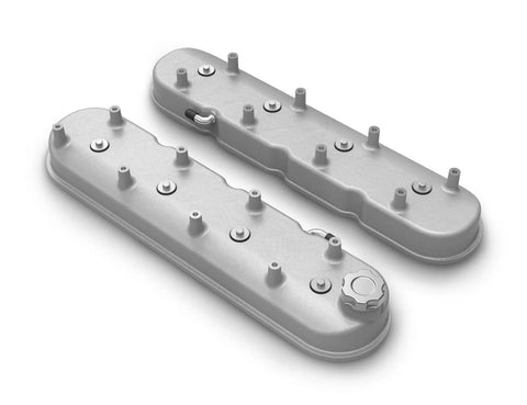 Holley Tall LS Valve Covers - Natural Cast Tall LS Valve Covers w/ Coil Mounting Posts, Cast Aluminum - Natural Cas...