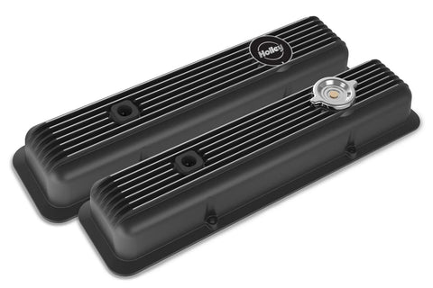 Holley 241-135 Valve Covers - Muscle Series - Finned -