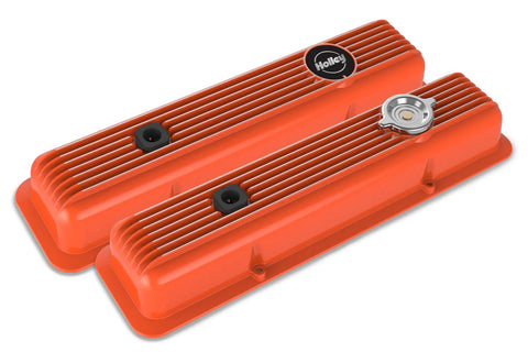 Holley 241-136 Valve Covers - Muscle Series - Finned -