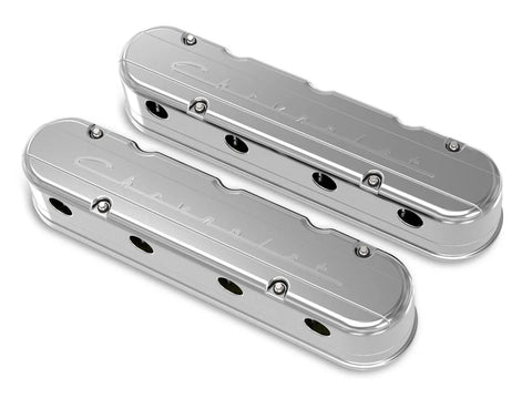 Holley 241-176 2-Piece "Chevrolet" Script Valve Cover -