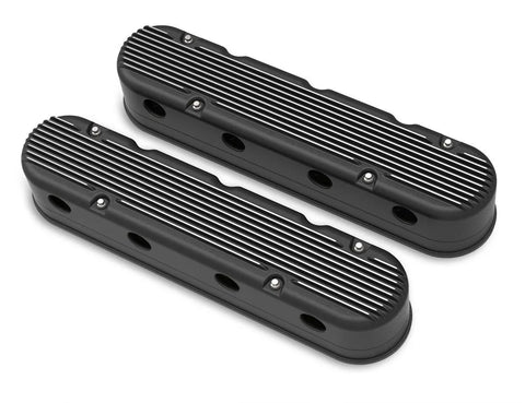 Holley 241-182 2-Piece Finned Valve Cover - Gen III/IV LS