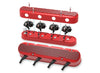Holley 2-Piece Finned Valve Cover - Gen III/IV LS - Gloss Red Machined Chevrolet Gen III/IV LS - Cast Aluminum - Coil-Mounting Base & Integrated Coil Cover
