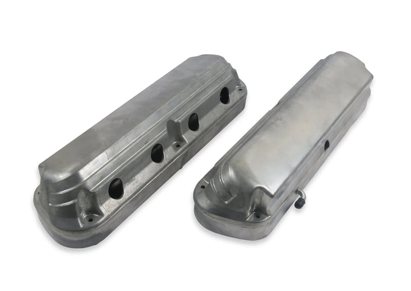 Holley 2-Piece Ford Style Valve Cover - Gen III/IV LS - Natural Chevrolet Gen III/IV LS - Cast Aluminum - Coil-Mounting Base & Integrated Coil Cover