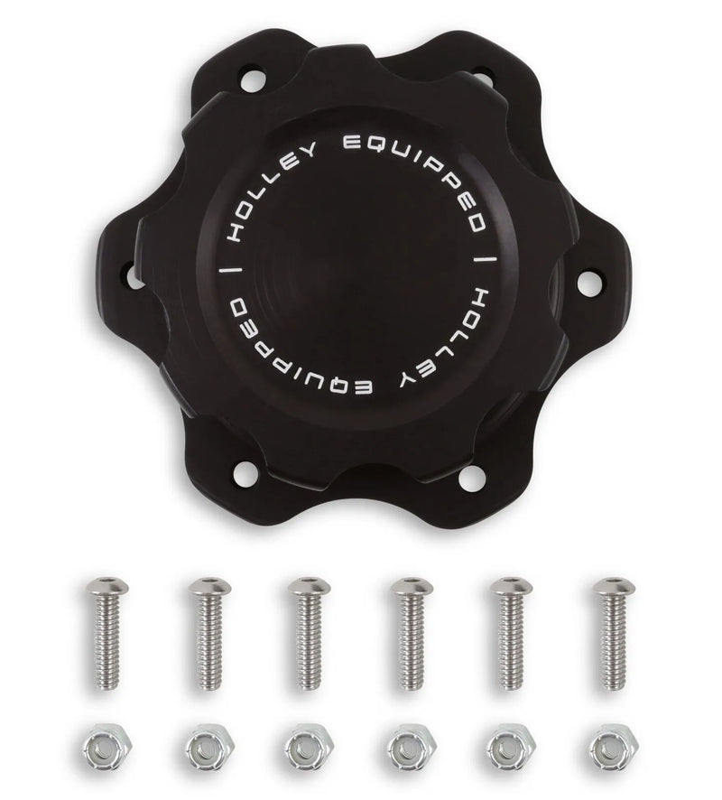Holley 241-226 Equipped Billet Fuel Cell Cap 6-Bolt Flange