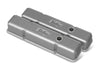 Holley Valve Covers - Vintage Series - Finned - SBC - Natural Chevrolet Small Block - With Emissions Provisions - Perimeter Bolt - Cast Aluminum