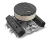 Holley Valve Covers - Vintage Series - Finned - SBC - Satin Black Machined Chevrolet Small Block - With Emissions Provisions - Perimeter Bolt - Cast Aluminum