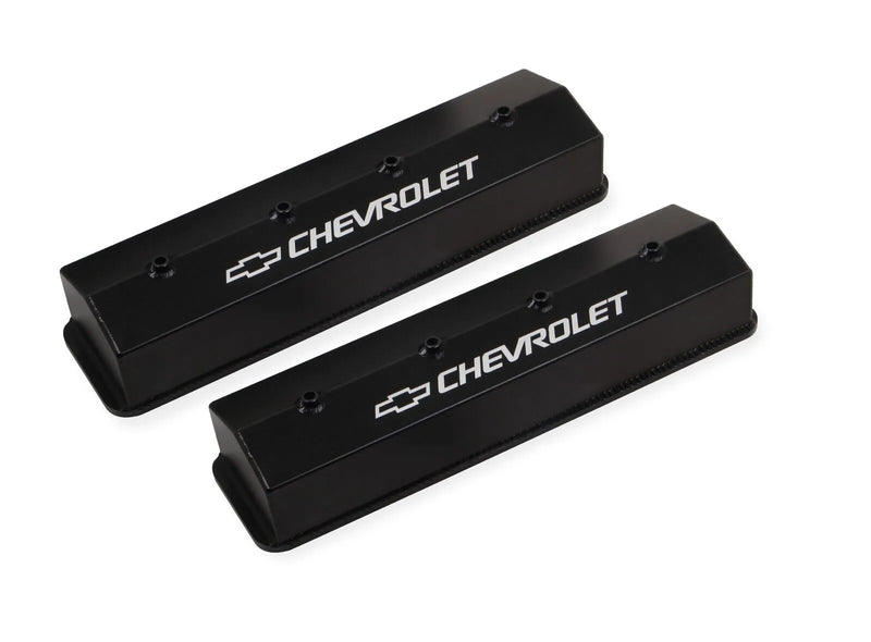 Holley - Fabricated Aluminum - Center Bolt - Black 1987-1997 Chevrolet Small Block - 305-350 Cubic Inch - Tall 3.75...