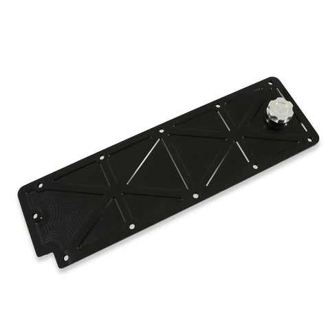 Holley LS Valley Cover with Oil Fill - Black Billet For GM LS2/LS3/LS7/LSX Applications, Trussed Design — fits Chev...