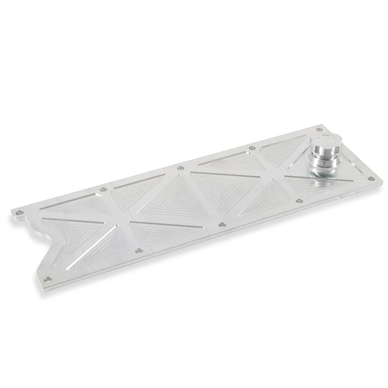 Holley LS Valley Cover with Oil Fill - Natural Billet For GM LS1/LS6 Applications, Trussed Design — fits Chevrolet...