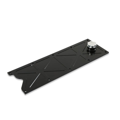 Holley LS Valley Cover with Oil Fill - Black Billet For GM LS1/LS6 Applications, Trussed Design — fits Chevrolet Su...