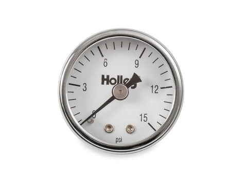 Holley Fuel Pressure Gauge Mechanical - 0-15 PSI