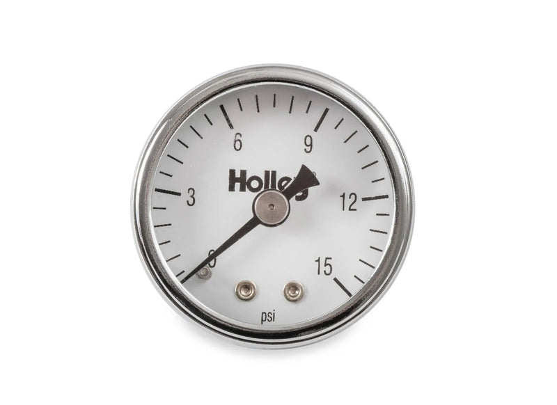 Holley Fuel Pressure Gauge Mechanical - 0-15 PSI