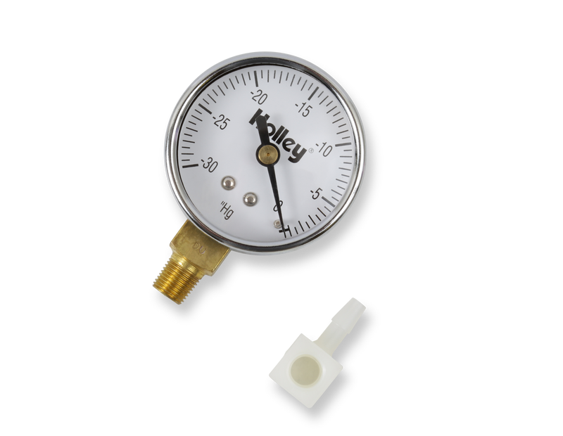 Holley Vacuum Gauge 2" - 0-30 PSI - 1/8 NPT Brass Fitting