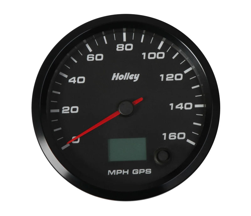 Holley Analog Style Speedometer Black Face, 3-3/8" 160 MPH GPS Speedometer with Odometer