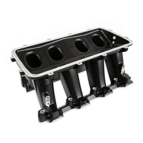 Holley Hi-Ram Lower Manifold - GM LS1/LS2/LS6-Black LS1/LS2/LS6 Cathedral Port Carbureted Base Only Plenum-Top-Mounting Fabrication Flange Available