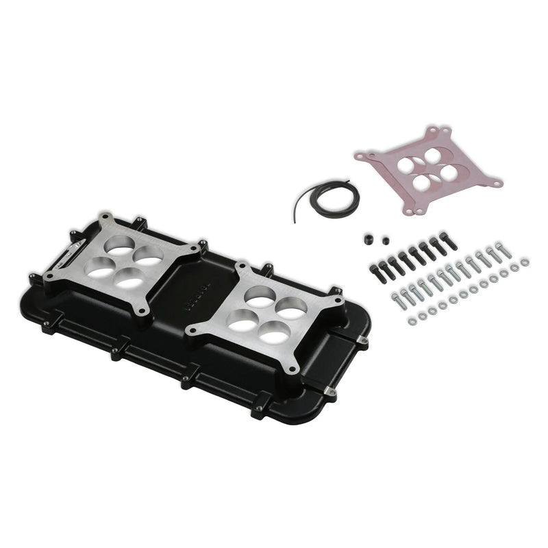 Holley 300-267BK Mid-Rise Plenum Base Adapter Kit - Black