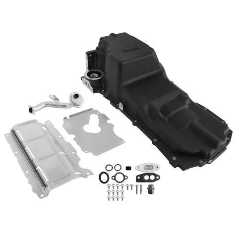 Holley GM LT Swap Oil Pan - 4WD / Truck / Off-Road - Black Fits 1973-1987 GM K10 LT Swapped Trucks and Other 4WD LT...