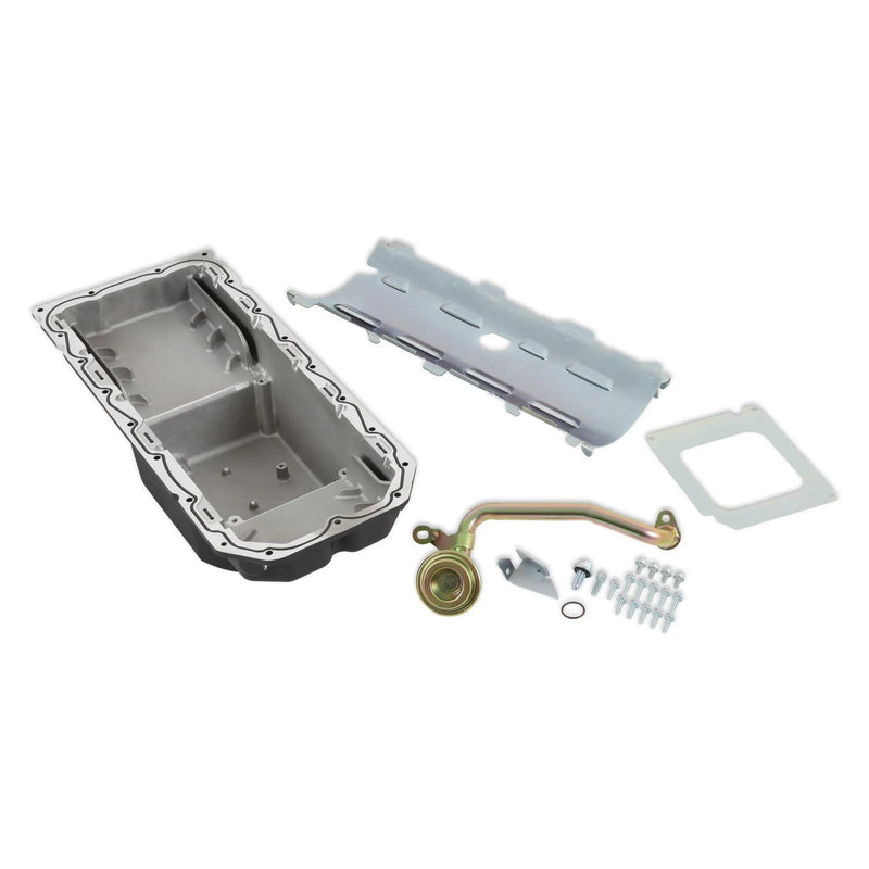Holley Gen III Hemi Swap Oil Pan - Mid-Sump - Hellcat - Black — fits Plymouth Barracuda
