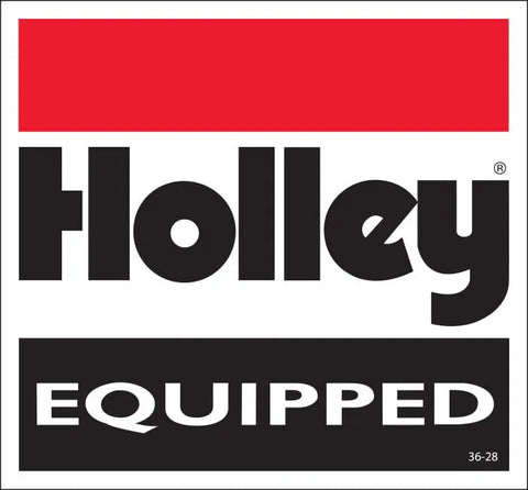 Holley Equipped Decal The Original Equipped Logo Decal; Red, Black & White.