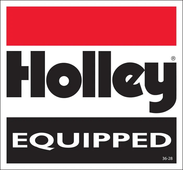 Holley Equipped Decal The Original Equipped Logo Decal; Red, Black & White.