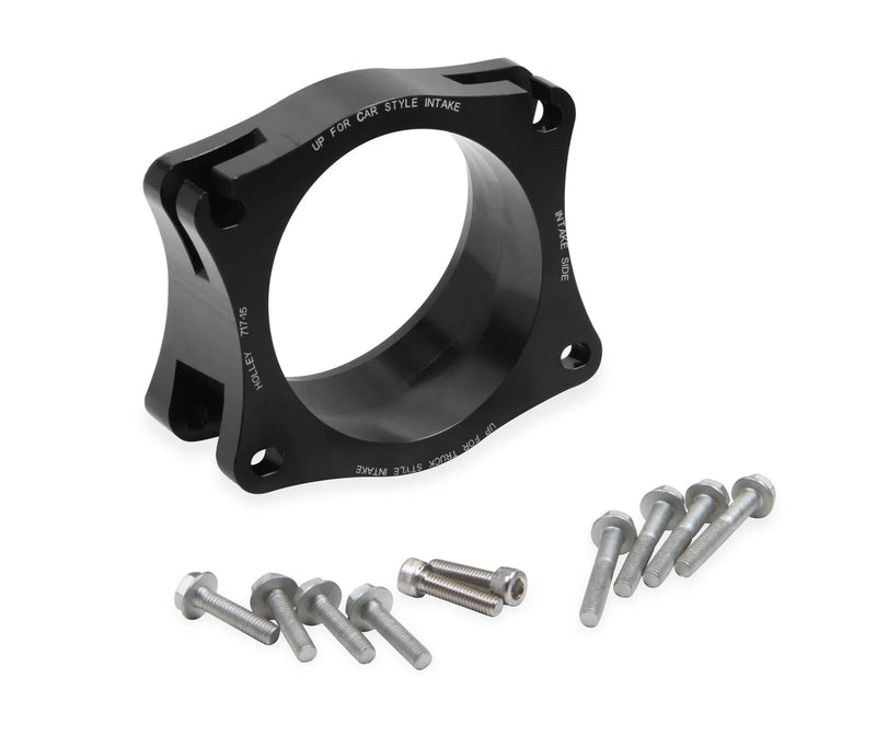 Holley Throttle Body Angle Adapter - for GM LS and LT, and LT4 Intakes Throttle Body Angle Adapter Fits GM LS, LT...