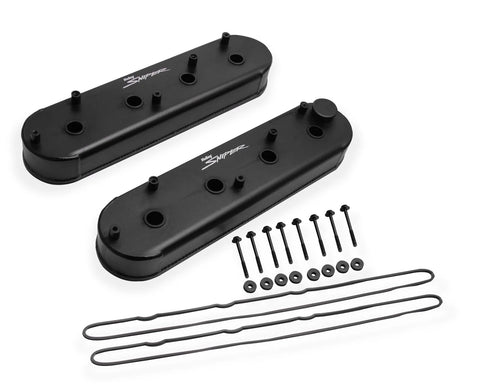 Holley Sniper Valve Cover - Fabricated Aluminum Satin Black (GM LS Engines) — fits Chevrolet Camaro Gen 4