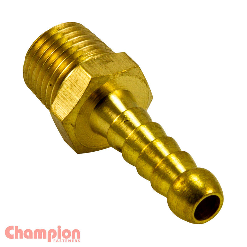 Champion Fasteners Hose Tail Straight Male Brass 3/8In X