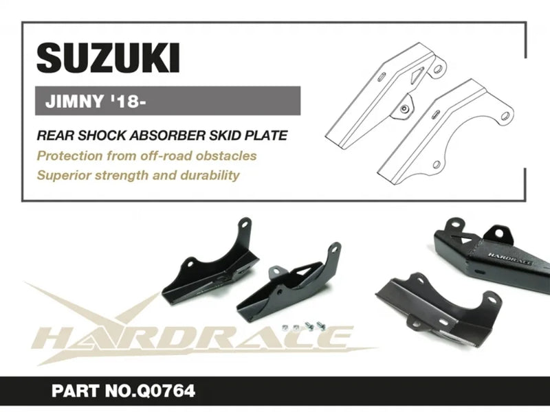 Hard Race Rear Shock Absorber Skid Plate (Jimny 18+) — fits Suzuki Jimny Jb64w Jb74w