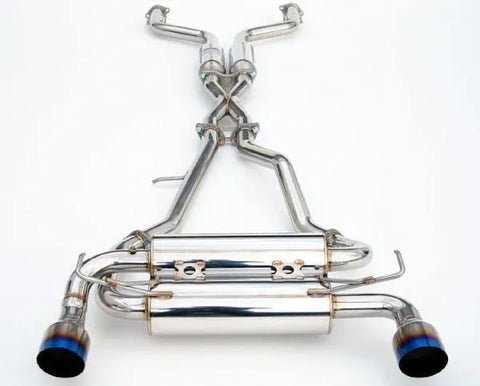 Invidia Gemini Cat Cack Exhaust w/Ti Straight Cut Tips (350Z Z33 02-09) — fits Nissan 350z