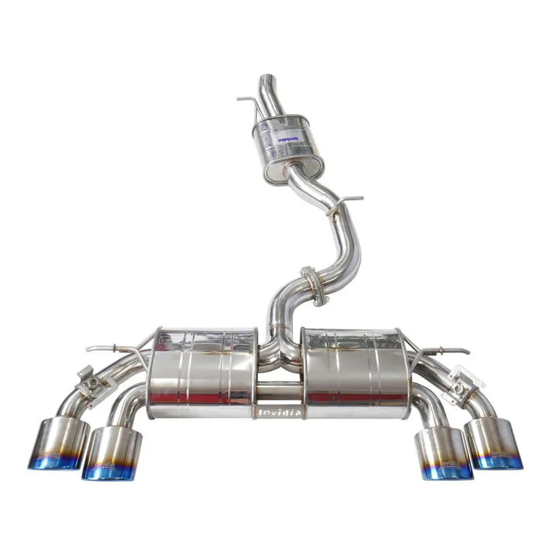 Invidia R400 Valved Cat Back Exhaust w/Oval Ti Tips (Golf R Mk7 12-20) — fits Volkswagen Golf R