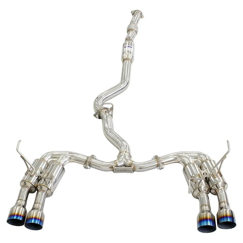 Invidia R400S Cat Back Exhaust with Ti Straight Cut Tips (WRX/STI 11-21) — fits Subaru STI