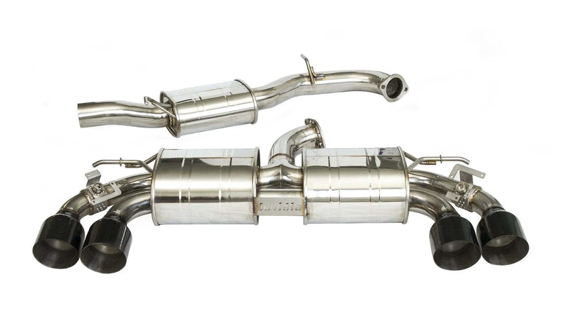 Invidia R400 "Signature Edition" Valved Cat Back Exhaust w/Round Black Tips (Golf R Mk8 19-24)