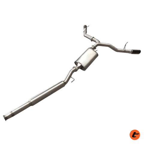 Torqit Twin Exit 3" Cat Back Performance Exhaust (Gladiator 20+) — fits Jeep Gladiator