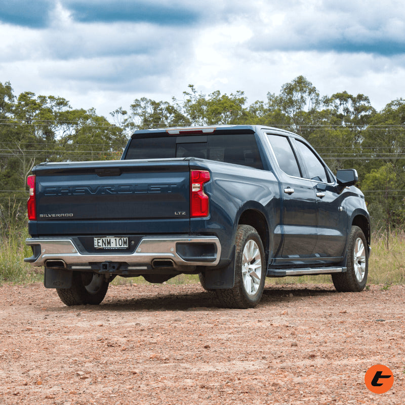 Torqit Single 3.5" - Twin 3" Dual Exit Cat Back Exhaust (Silverado 1500 20+) — fits Chevrolet Silverado 1500