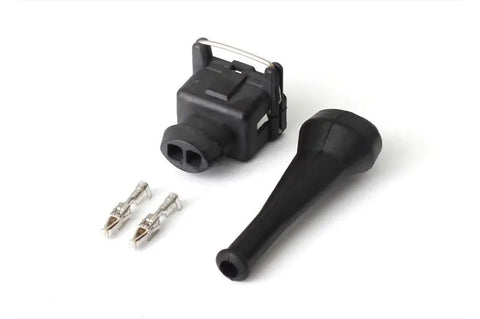 Haltech Plug and Pins Only - Bosch EV1 Square 2 Pin Junior Timer Female Connector
