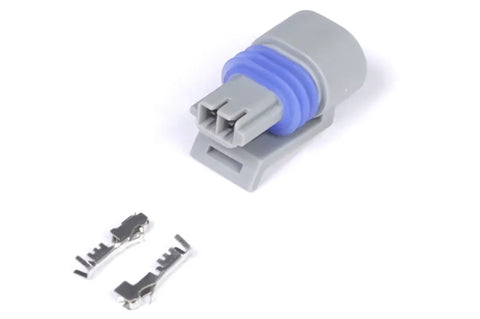 Haltech Plug and Pins Only - Delphi 2 Pin GM style Air Temp Connector - Grey