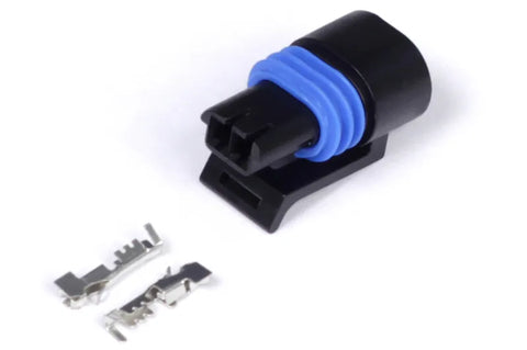 Haltech Plug and Pins Only - Delphi 2 Pin GM style Coolant Temp Connector - Black