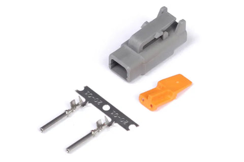 Haltech Plug and Pins Only - Male Deutsch DTM-2 Connector 7.5 Amp