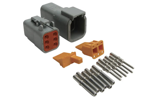 Haltech Plug and Pins Only - Matching Set of Deutsch DTM Connectors - 7.5 Amp
