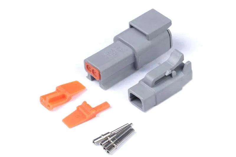 Haltech Plug and Pins Only - Matching Set of Deutsch DTM-2 Connectors - 7.5 Amp