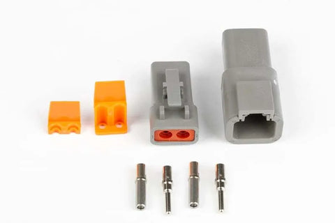 Haltech Plug and Pins Only - Matching Set of Deutsch DTP-2 Connectors - 25 Amp