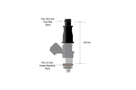 Haltech Fuel Injector Adapter - 10.5mm 1/2 to Full Length (image 2)