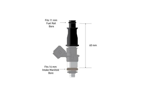 Haltech Fuel Injector Adapter - 11mm 1/2 to Full Length
