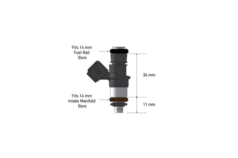 Haltech Bosch 1462cc injectors - Flowmatched set of 6 (0280158333)