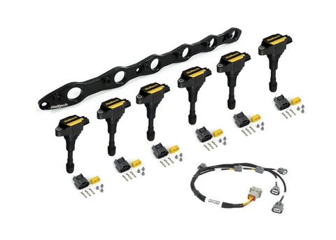 Haltech R35 Coil Bracket Kit - Includes Bracket, Coils, Connectors and Harness — fits Nissan Skyline R32 Gts