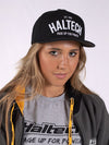 Haltech Snap Back Cap Black with White Text