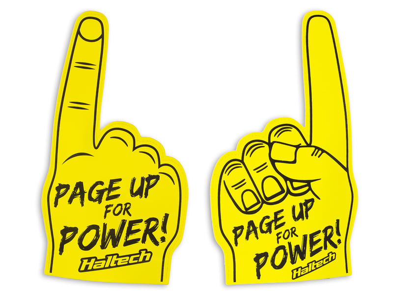 Haltech Page Up for Power Foam Finger