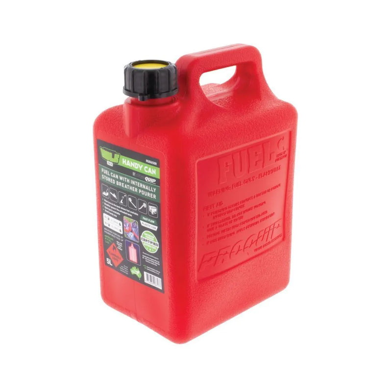Hulk 4x4 5LT Plastic Handy Fuel Can - Red